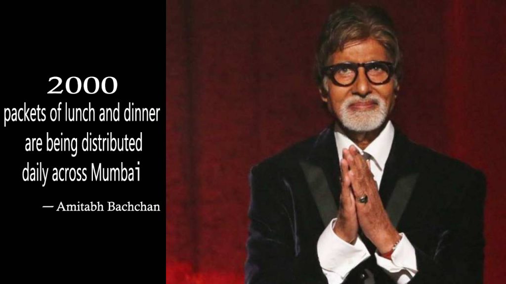Amitabh Bachchan comes to the rescue - distributes food daily  