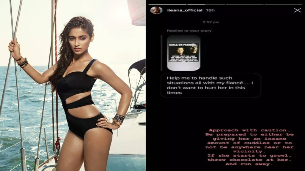 Illeana turns Period Guru for her Fan on social media