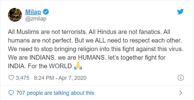 Bollywood Director comments on the religious disputes happening due to Covid-19  