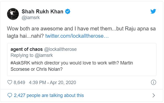 WHO praises Shah Rukh Khan's effort to help aid Covid-19  
