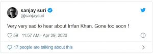 Bollywood pays tribute to Irrfan Khan as they lose a gem  