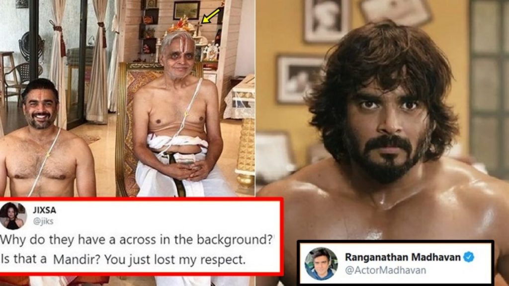 #TB – Madhavan slams fans for trolling him on keeping cross at home