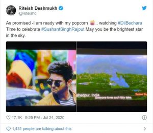 Sushant Singh Rajput's Dil Bechara celebrated by Bollywood  