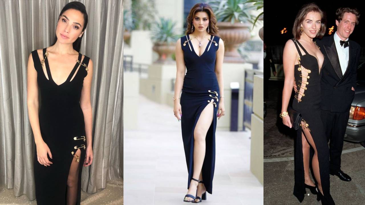Who wore the iconic Versace dress better? Gal Gadot, Elizabeth Hurley, or Urvashi Rautela?  