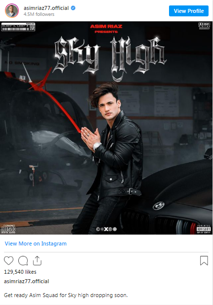 Bigg Boss fame Asim Riaz Sky High is a new rap song | See poster inside  