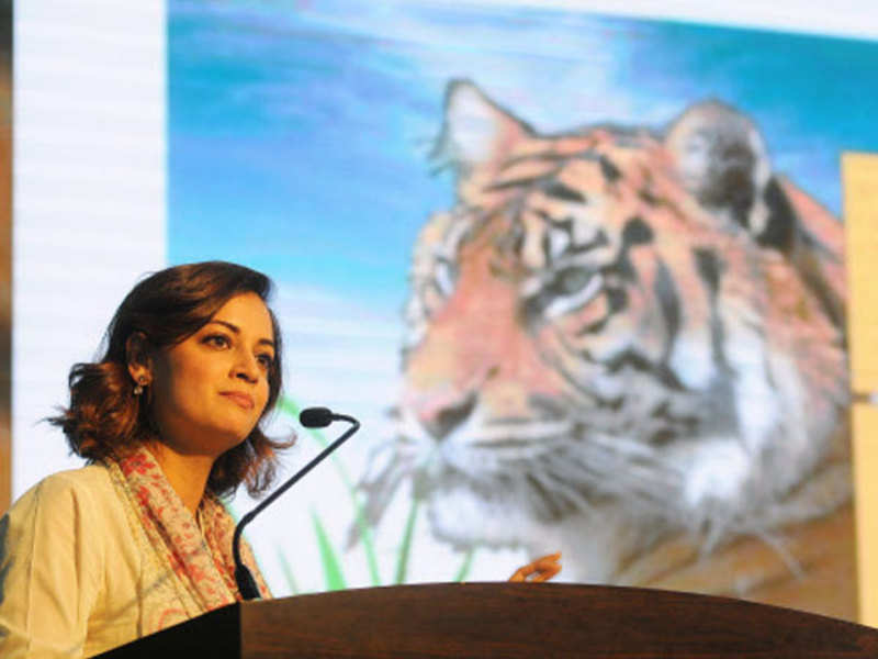 Bollywood actress Dia Mirza gets candid on International Tiger Day  