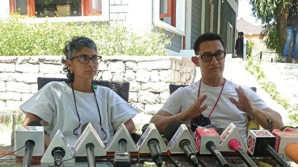 Aamir Khan and Kiran Rao come together for the press conference of Laal Singh Chaddha