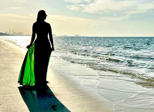 Actress Divyanka Tripathi shares a throwback photo striking a pose on the beach