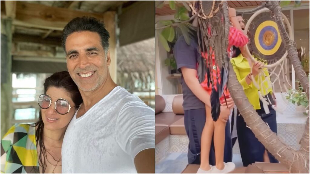 Watch Video: Akshay Kumar and Twinkle Khanna with kids decorate a tree