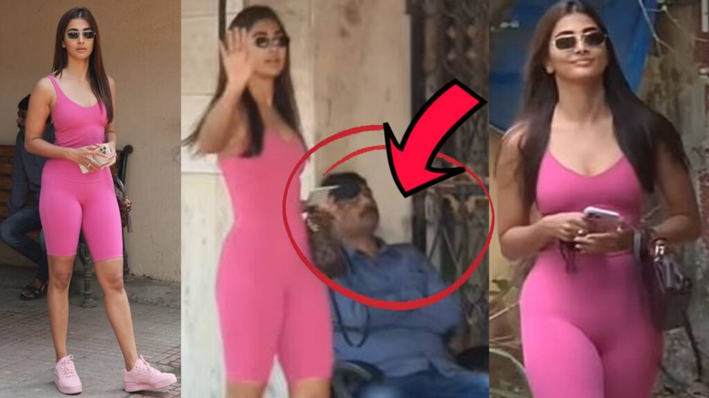 Netizens spot sleeping security guard in Pooja Hegde body tight outfit video