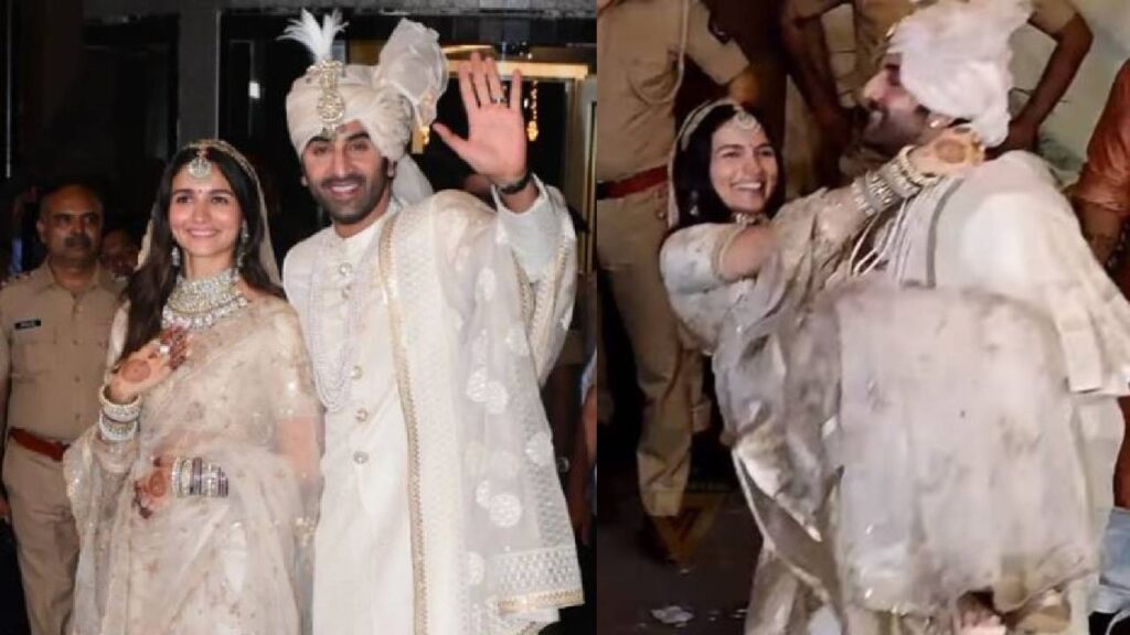 Alia and Ranbir first appearance as husband and wife for the paps | See all videos!