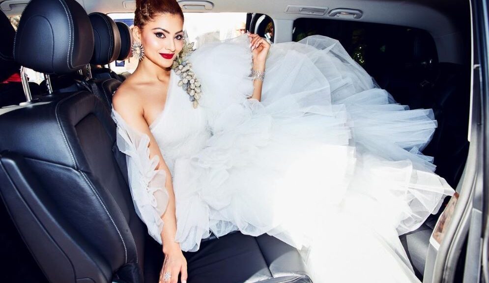 Urvashi Rautela turns snow-white in Tony ward grapes gown on the red carpet of Cannes