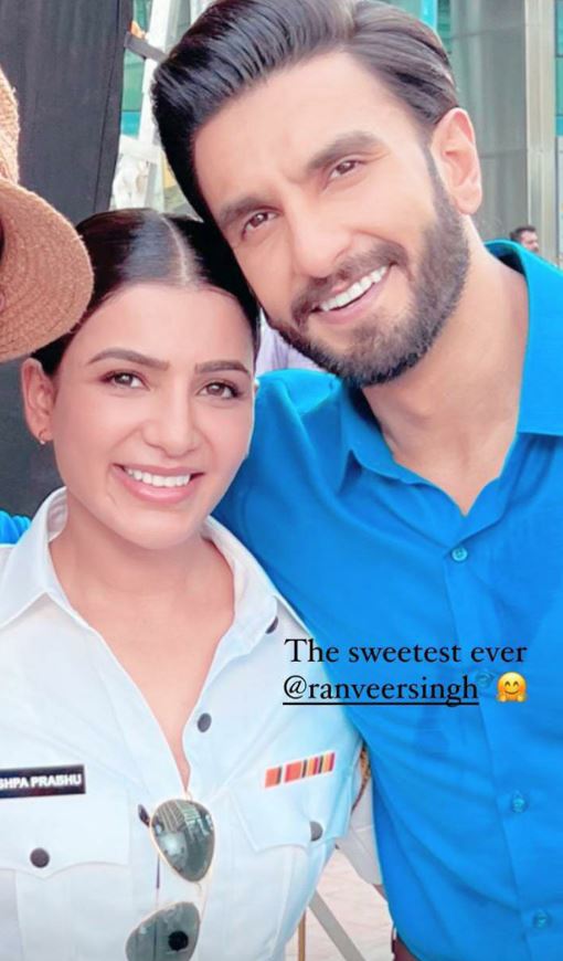 See Now! Samantha Ruth Prabhu and Ranveer Singh are all smiles in a new viral selfie  