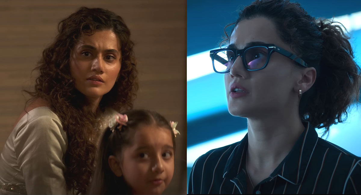 Two looks of Taapsee from different timelines in the Dobaaraa movie  