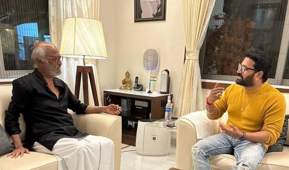 Rajinikanth meets the Kantara movie star Rishab Shetty