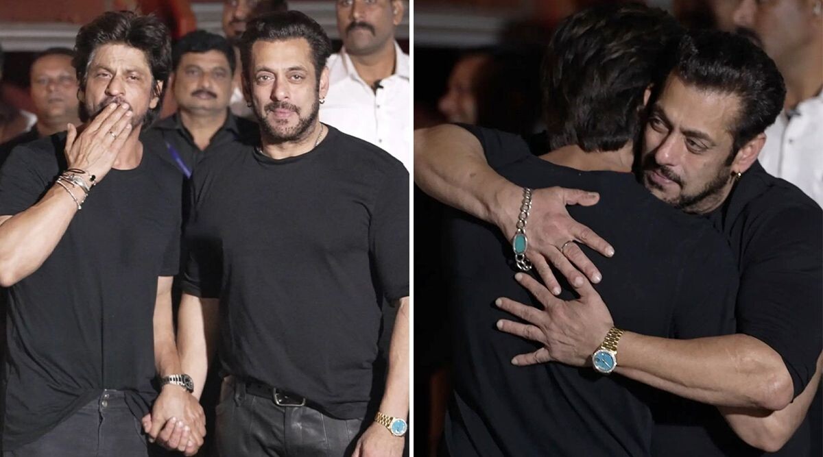 Salman Khan And Shah Rukh Khan Shares Warm Hug At Bhaijaan’s birthday bash