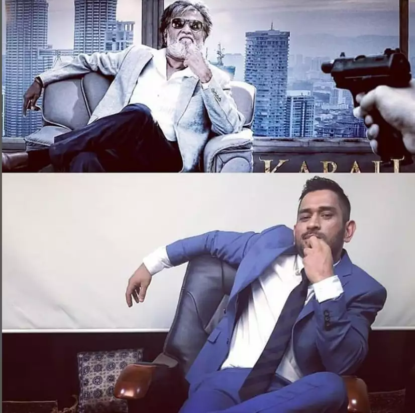 News & Gossip: MS Dhoni On Copying Superstar Rajinikanth’s Pose