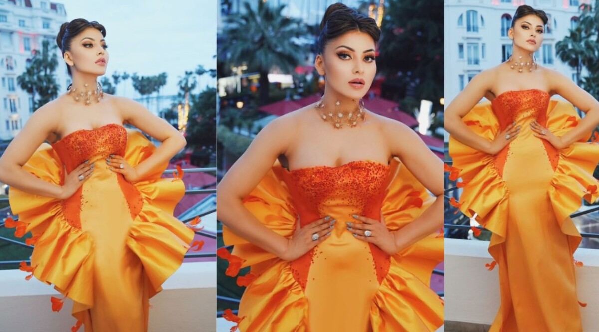 Urvashi Rautela sizzles in Homologo’s Paris Orange Gown